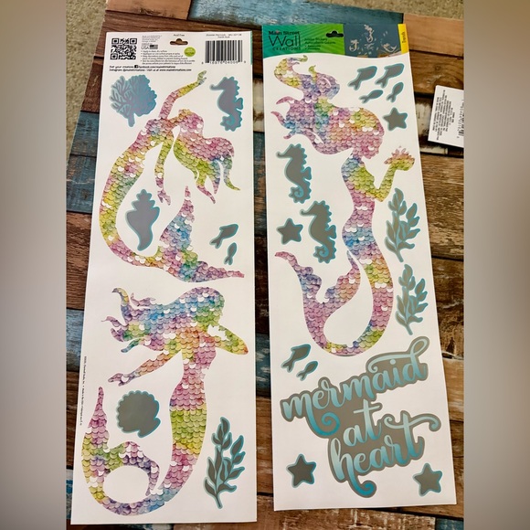 Rainbow Mermaid Wall Decor decals 
Bright Fun door knob sayings - Picture 2 of 7